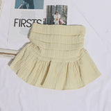 Sweet And Spicy Wind Wearing A Breast Vest Female Pressure Folded Word To Receive Waist Skirt Short Wrapped Chest-Clothed Backwear
