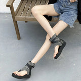 Sandals Women's 2023 Spring And Summer New Pinch-Toe Women's Shoes Waterproof Table High-Side Zipper Denim Retro