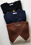 Vintage Argyle Pullover Sweater- Outfit
