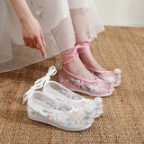 Zingj Style Embroidered Shoes Women's Net Shoes Summer Women Pedal Retro Fashion Hanfu Shoes Mesh Old Cloth