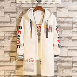Windbreaker Men's Mid-Length Trendy Coat Korean Men's Thick Casual Loose Handsome Coat Windbreaker