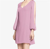Beach Cami Summer Shirt Dress Women Casual Double V Neck Casual Shift Dresses Sexy Long Sleeve Vacation Midi