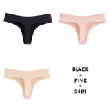 3Pcs/Lot Sexy Women Thongs G String Seamless Panties Low-Rise T-back Comfortable Lingerie Female Underwear Drop