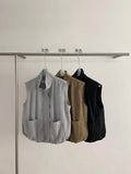 [Daihe] Autumn New Leisure Stand Collar Easy And Simple Temperament Joker Anti-Wrinkle Vest Coat Female H7429-Outfit