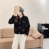 Autumn And Winter New Imitation Mink Velvet Thickening Temperament, Small Fragrance Style, Fashionable Knitted Cardigan Jacket