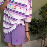 Casual Heart Shape Sports Shorts Women Cute Preppy Style Loose Wide Leg Short Pants Girl Student High Waist Sweet