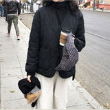 New 2022 Autumn Winter Women Jackets V-neck Quilted Puffer Parkas High-Quality Warm Oversize Vintage Wild Coat