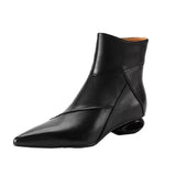 Pointy Short Boots Female 2025 New Spring And Autumn Fine High Heel Single Boots Low Heel Thin Thin Brown Thick Heel