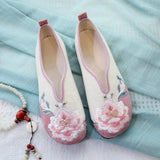 Zingj Shoes Embroidered Cloth Shoes Single Shoes Women's Shoes 2023 Spring / Summer New Retro