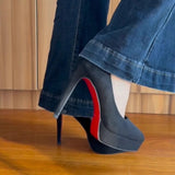 Waterproof Port Style Temperament New Spring And Autumn Retro High Heels Single Shoes 2025 Fine Heel