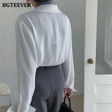 Office Ladies Striped Women Blouses Tops Full Sleeve Loose Women Shirts Elegant Spring Blusas