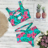 Sexy Criss Cross Bikini Brazilian Bandage Swimsuit Women Push Up Swimwear Bikini Set Wrap Top Bathing Suit