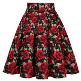 Vintage Women Midi Skirts High Waist Cotton 3XL 2022 Casual Streetwear Daily 60s Polka Dot Pinup Rockabilly