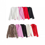 2025 New Women's Loose Bow Trim Silk Satin Texture Shirt Women