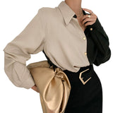 Sleeve Women Blouse 2021 New Spring Office Lady Button Turn Down Collar Shirts for Women Plus Size Ladies Fashion
