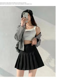 Skirts 100-Fold Skirt Women Autumn And Winter High-Waisted Small College Style Half-Dress Summer Skirt Large Size A Word Thin Lattice
