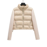 2024 Autumn And Winter New Women's Urban Casual Sleeves Splicing Cotton Jacket W027 9316-Outfit