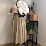 White Shirt Vintage Oversize Long Sleeve Elegant Korean Fashion Chic Woman Blouse Autumn 2022 Clothing Female Lolita