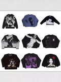 Street Y2k Coat Sports Street Hip-Hop Leisure Color Impact Style Knitted Couple Sweaters Wear