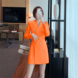 And Autumn High-Grade Thin 2025 Wind Coat Women's Long Spring And Autumn New Double Row Buckle Long Suit