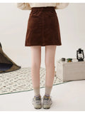 Women's New Korean Fashion Bear Jacquard Skirt High Waist Knitted Skirt Bag Hip Kawaii Mini