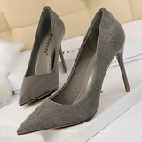 Shoes 2022 New Women Pumps Suede High Heels Shoes Fashion Office Shoes Stiletto Party Shoes Female Comfort Women