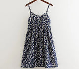 Women 2021 Summer Floral Printed Beach Dress A-Line Cotton Dress Sexy Backless Mini Dresses