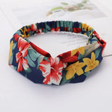 Women Girls Summer Bohemian Hair Bands Print Headbands Vintage Cross Turban Bandage Bandanas Hairbands Hair