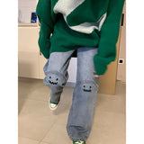 Size Women's Jeans High Waist Straight Baggy Fashion Pants Streetwear Harajuku Vintage Casual Female Wide Leg Denim
