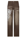 Vintage Washed Heart Print Jeans- Outfit