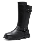 Martin Boots Male Leather Cowhide Parade Boots Knight Leather Boots Men Boots Platform Cowboy Boots