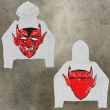Men's Hoodie Y2K Original Hip-Hop Cartoon Graphic Print Pullover Fashion Leisure Loose Sports Shirt