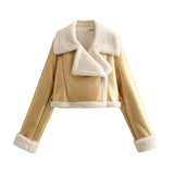 Winter New Y2K Women's Collar Fur All-In-One Double-Sided Short Jacket