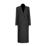 Temperament Windbreaker Coat Female 2025 Autumn New Casual Wind Pure Color Versatile Senior Sense Long Coat