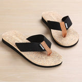 Men Shoes Summer Bohemia Beach Sandals Striped Slippers Flip Flops For Men Platform Sandals Beach Slippers Size