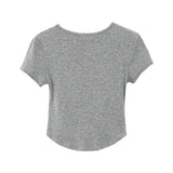 Sense, Shoulder Slimming, Slim, Short-Sleeved T-Shirt Women's Summer 2024 New Fashionable And Fashionable Short-Style