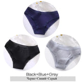 Women Lace Edge Cotton Briefs 3Pcs /Set Sexy Female Low-Rise Underpants Girl Seamless Intimate