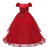 Girl Princess Dress Christmas Dress Girl Party Gown Backless Kids Girls Prom Party Dress New Year Children's