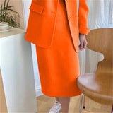 Fan Chic Suitcase Women's New Women's High Waist Half-Sclot Professional Commuting Two-Sleeves In The Spring And Autumn