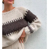 Korea Chic Autumn And Winter 2025 New Sweater Women's Long-Sleeved Fashion Thicked Knitted