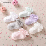 0 to 6 Yrs Toddler Baby Child Girls Ruffle Lace Ankle Cotton Dress Socks Princess Summer Cotton Eyelet Flower