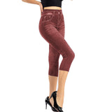 Denim Cropped Slim Fit Hip