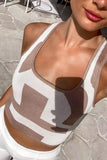 Zingj New Women's Spring And Summer Color Sexy U Collar Sling Small Vest-Outfit