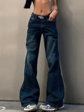 Vintage Washed Distressed Flare Jeans-Outfit