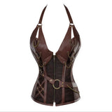 Zingj Goth Luxury Palace Steel Bone Punk Leather Corset