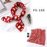 Square Silk Scarf Women Fashion Print Small Neck Scarfs Office Lady Hair Band Foulard Hand Kerchief Female Bandana