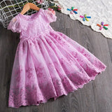 Clothing Sets 2021 Summer Princess Girl Bling Star Flamingo Top + Unicorn Print Dress 2pcs Set Children Clothing