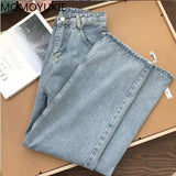 high waist women's fashion jeans woman girls women wide leg pants trousers female jean femme denim bagge mom