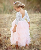 Girls Dress 2021 Girls Clothes Princess Party Dress Backless Lace Tutu Layered Dress Elegant Ceremony Teenage