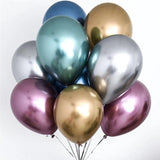 5/10/12inch Glossy Metal Pearl Latex Balloons Thick Chrome Metallic Colors helium Air Balls Globos Birthday Party